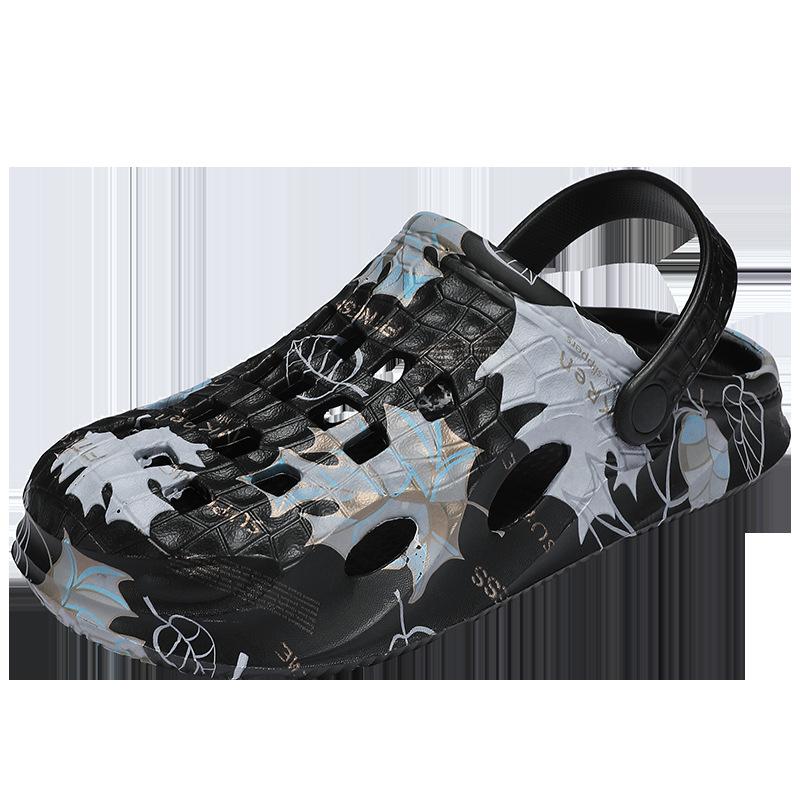 

Тапочки мужские носят мягкую подошву летом интернет знаменитости популярная пляжная обувь двойного назначения для спорта и отдыха сандалии для вождения мужские 39 чёрный