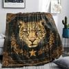 Leopard Print Flannel Blanket, High quality Comfortable for All Seasons, Home Decor, Warmth and Comfort, Perfect for Christmas Gifts