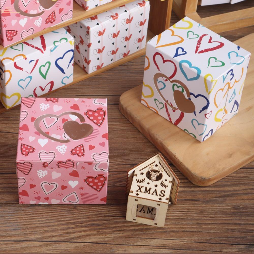 30 pezzi Scatole Regalo con Finestra a Forma di Cuore Scatole per Dolcetti di Carta Scatole per Confezioni Regalo a Cuore d'Amore Scatola per Imballaggio per Decorazioni Matrimoni Forniture per Feste di Compleanno