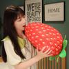 Plush Strawberry Toy Sofa Throw Pillow Office Waist Cushion Stuffed Doll Fruit