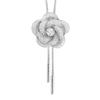 Versatile Stylish And Long Flower Pendant Sweater Necklace For Women In Colors Multiple