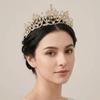 Gold Princess Tiara Shiny Rhinestone Crown Vintage Baroque Crown  Women