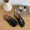 Fashion Bailamos Women Split Toe Fur Slippers Tabi Ninja Slip On Flats Round Toe Shallow Lazy Boat Slingback Mules Shoes Soft Warm Loafe