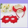 Anna Princess Halloween Costume Accessories With Plastic Devil Horn Headband For Cosplay Party