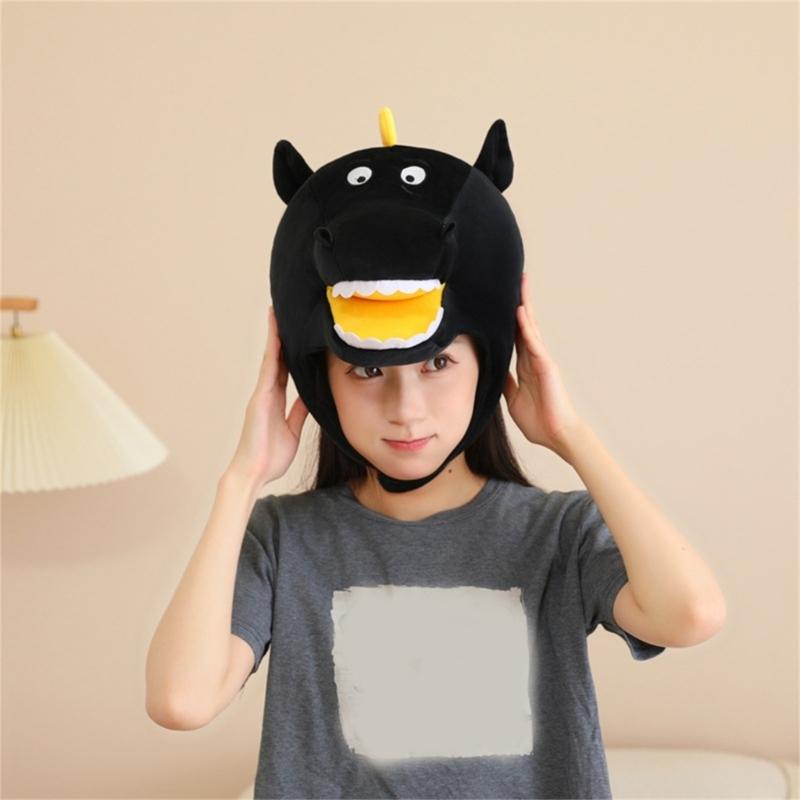 Black Horse Costume Headpiece Adjustable Strap Photography Prop For Children Party Theme Role Play