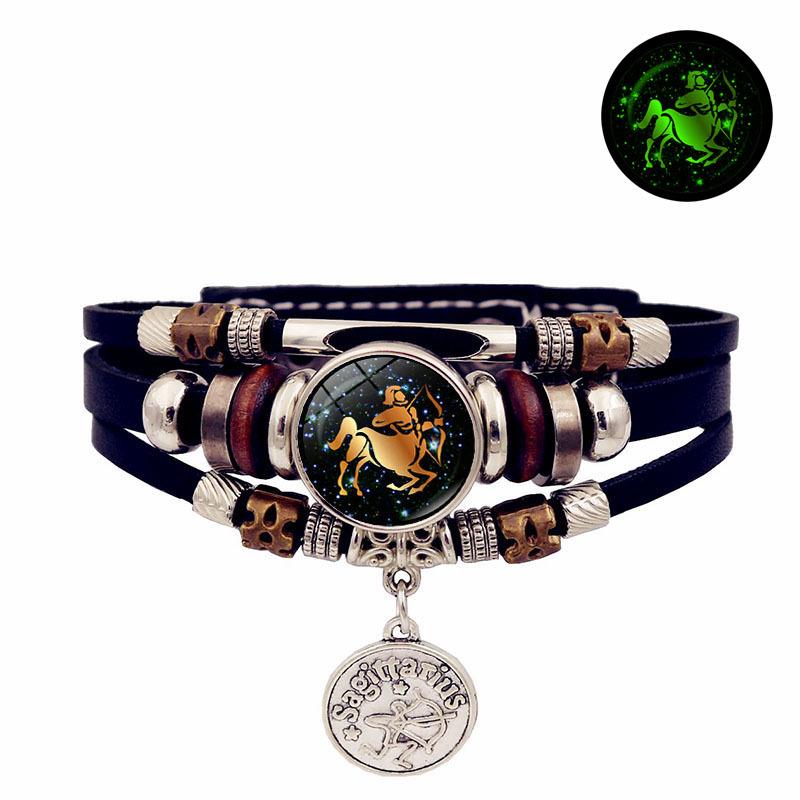Luminous Constellation Leather Bracelet: Handmade Multilayer Beaded Jewelry for Men and Women