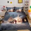 3D Christmas Printing Bed Set Cover King Size Polyester Bedding Set Boy Kid High Quality Bed Clothes