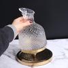 Thickened Crystal Glass 360 Rotating Decanter with Base Wine Dispenser Wine Aerator  Banquet