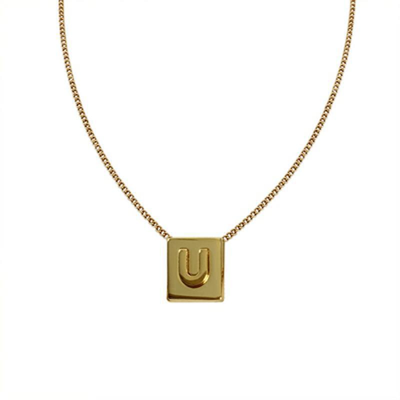 CELI Arc de Triomphe Initial Pendant Necklace - Luxury Niche Design