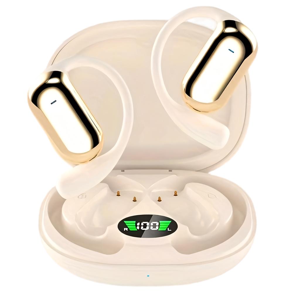 True Wireless Open-Ear Bluetooth Earbuds 5.4 TWS – 360° Surround Sound, All-Day Comfort, Sports Fit, Clear ENC Calls