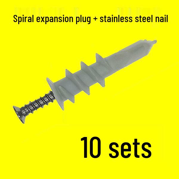 Nylon Spiral Wall Plug Screw Expansion Anchor for Plasterboard