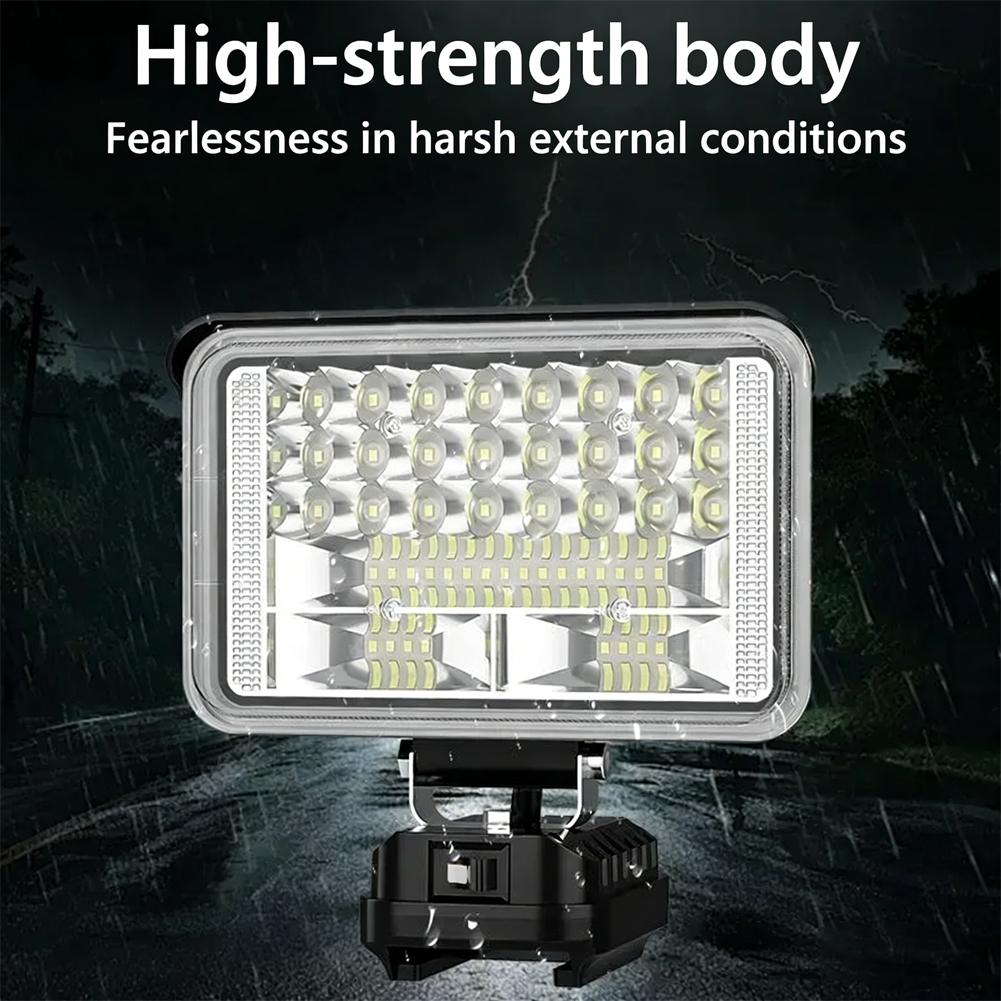 For Makita 18V Emergency Cordless Work Light Multifunctional LED Work Light with USB Interface Outdoor Waterproof Floodlight