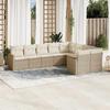 VidaXL Garden Lounge Set with Cushions 9 Pcs, Patio Sofas, Patio Furniture Set, Outdoor Furniture, Beige 3258705