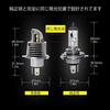 Auto Ideas Motorcycle LED Headlight Bulb H4 Vehicle Inspection Compatible