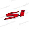 3D Chrome Metal SI Letter Logo Car Body Sticker Fender Side Emblem Rear Trunk Decor Decor For Honda Civic Accord Car Styling akf256