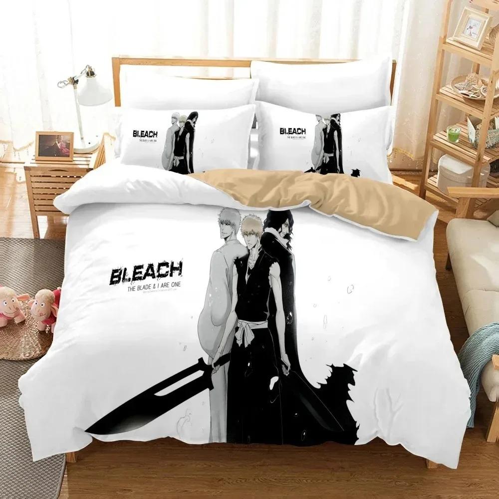 Anime Bleach Toushirou Ichigo Povlak na peřinu Povlak na polštář Kolekce povlečení Dvojče Twin Plné Královna Král Dospělí Děti Ložní prádlo Povlak na přikrývku