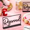 Elegant Reserved Signs Acrylic Table Place Cards for Weddings Receptions Parties Events Restaurants Celebrations Black