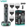 VGR 671 Professional Men's Electric Hair Clipper with Stainless Steel Blade and Long Battery Life Base Charging High-power Shaving Clipper LCD Display