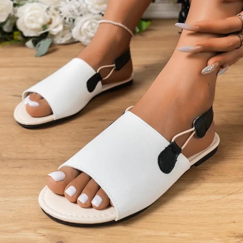 2026 Neue Damenschuhe im Angebot Sommer Mode Einfarbig Print Damen Sandalen Sommer Freizeit Outdoor Damen Fischmaul Schuhe Zapatos