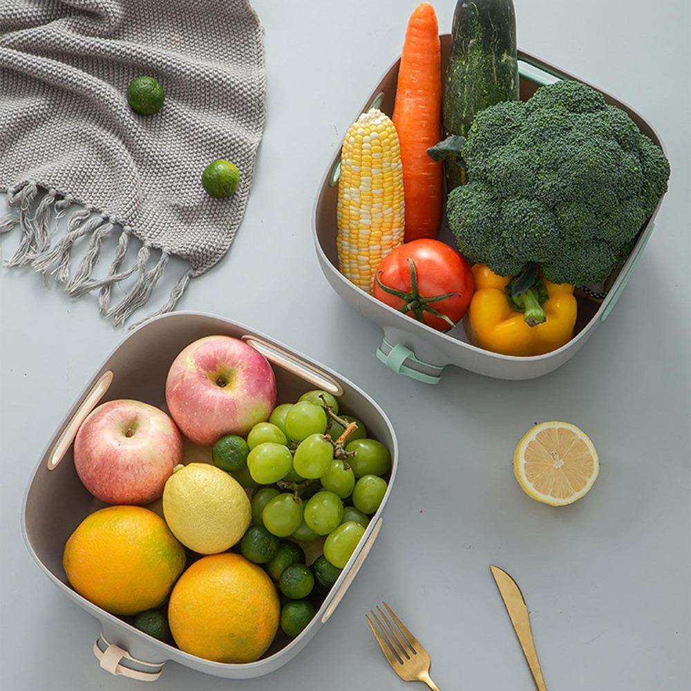 Multi-Functional Draining Basket, Vegetable Washing Basin, Rice Washing Bowl, Large Capacity Non Slip Fruit Washing Basket For Kitchen