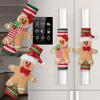 Elastic Christmas Appliance Cover With Cookie Design Reusable Polyester Dustproof Refrigerator Protector For Holiday