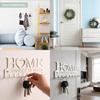 Home Key Holder Wall Mount Iron Geometric Decor For Office Organization