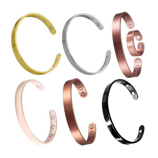 Bracelet Flexible Open Design Fits Any Finger Magnetic Loop with 6 Neodymium Magnets Hand Shape Adjustable Ring