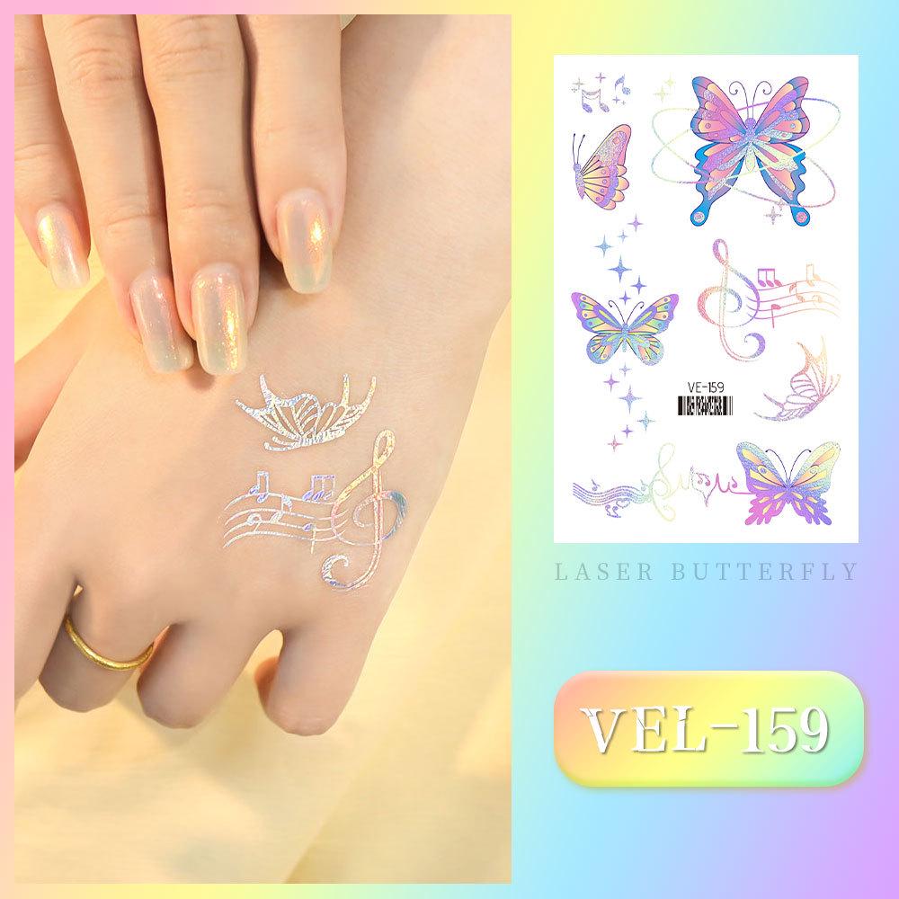Waterproof Kids' Cartoon Tattoo Stickers: Princess, Butterfly & Mermaid Series
