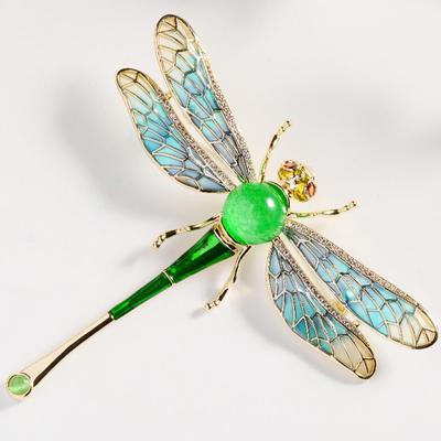 Women's Vintage Crystal Dragonfly Brooch Enamel Pin Rhinestone Brooches Wedding