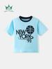 Trendy Spring/Summer Short-Sleeve T-shirt for Boys - European & American Style, Round Neck, Printed Design for Toddlers & Kids. Available Now!