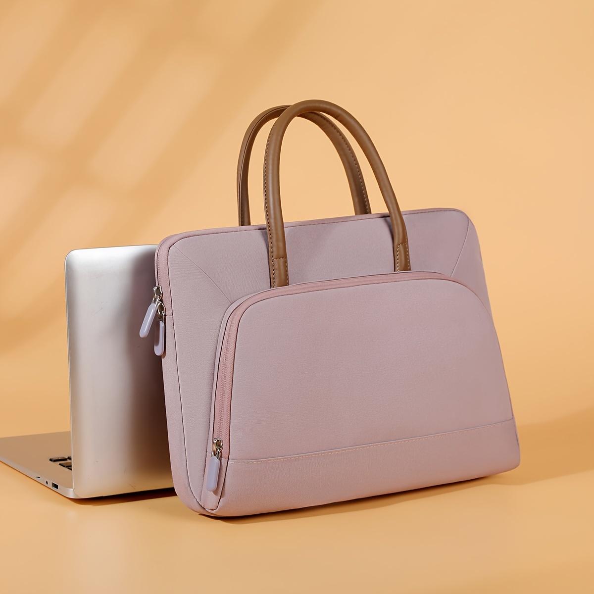 

1 шт. Наплічна портативна сумка для ноутбука, Конференційний портативний портфель 30*40cm рожевий