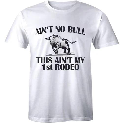Men s Vintage Rodeo T Shirt Not My First Rodeo Shirts Wild West Bull Riding Grap XXXXL