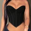 Black matte tube top shapewear fishbone chest wrap small vest sexy court top