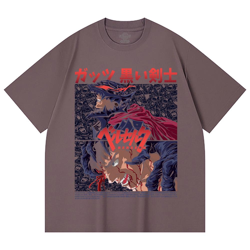230 Gsm 100% Cotton Berserk V5 Print Unisex Heavy Cotton T Shirt