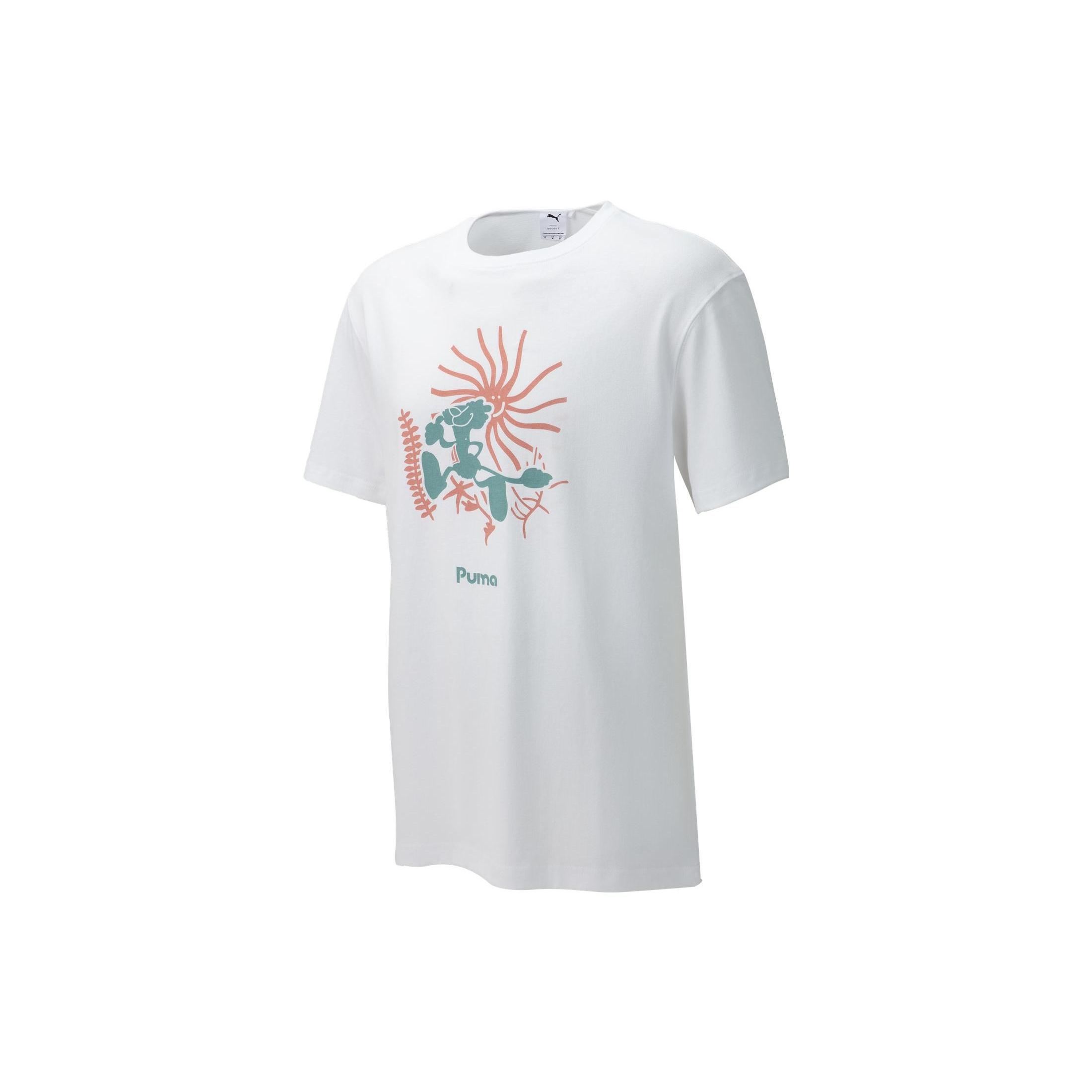 PUMA Select Adventure Planet Graphic Tee  White  Men s 537333-52 M