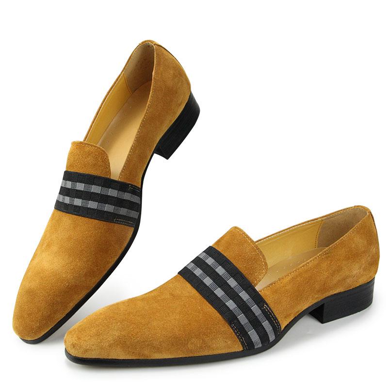 Mode Modedesign Herr Loafers Skor Ko Mocka Bekväma Casual Bankett Kostym Fest Handgjorda Äkta Läderskor Bästa Gåvor