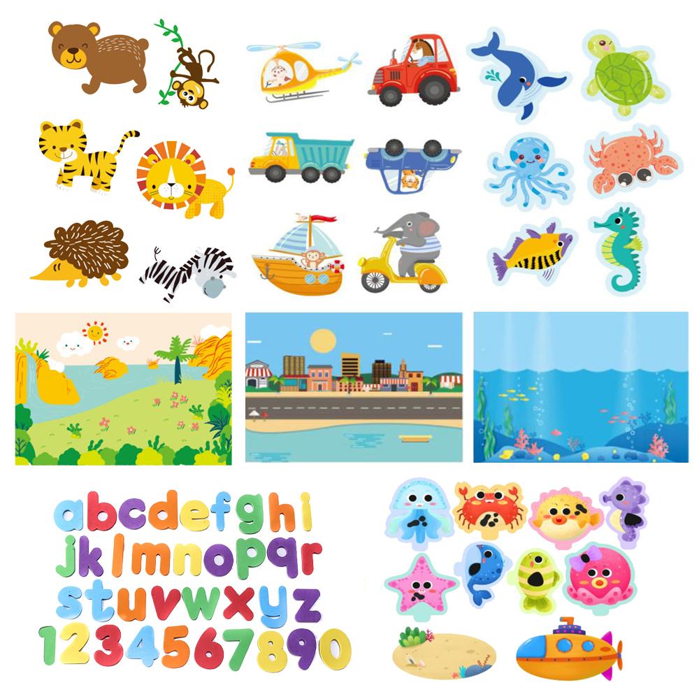 Summer Baby Bath Toys Alphanumeric Letter Animal Puzzle Soft Eva Kids Baby Bathroom Water Toys Baby Toys For 0 12 Months 1 Years