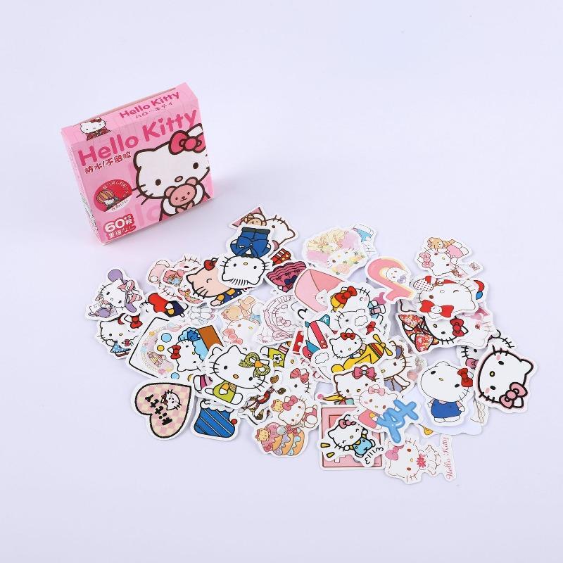 2026 NEW 60Pcs Hello Kitty Kuromi Cinnamoroll Pochacco Stickers for Kids Girls DIY Laptop Phone Diary Cute Cartoon SanrioSticker