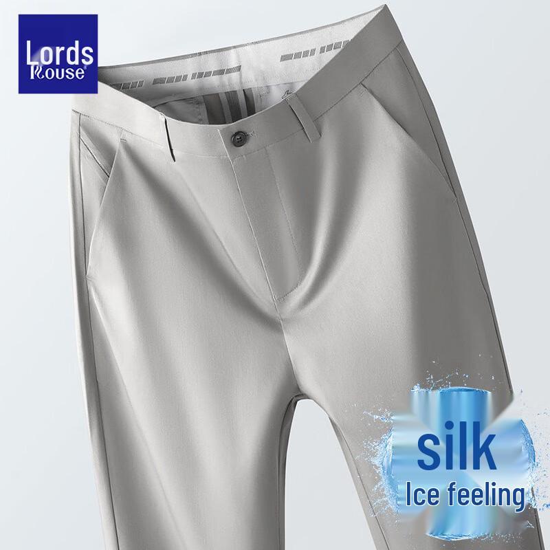 

Men s Silk Blend Cool-Touch Straight Casual Dress Pants 40