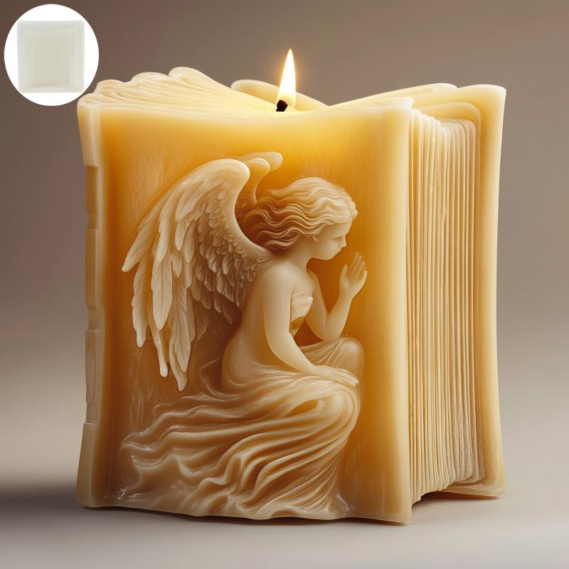 Couple Angel Hug Scented Candle Silicone Mold Wings Angel Boy Angel Girl Hug Scented Resin Mould Wings Angels Plaster Molds