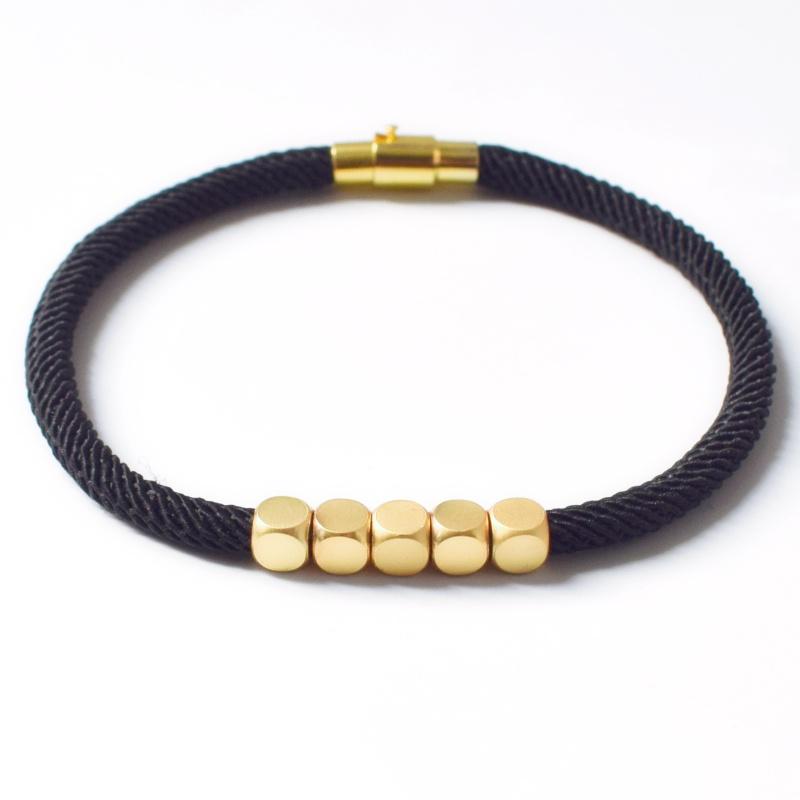 Nouveaux Bracelets Chaîne Corde Milan pour Femmes Hommes Breloque Perle Transfert Bracelet Couple Boucle Magnétique de Luxe Bijoux Cadeau Vente en Gros