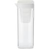 Water Pitcher with Strainer 1L White - Stores Horizontally, Japan