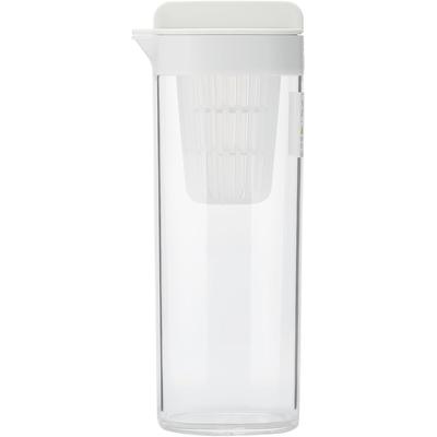 Water Pitcher with Strainer 1L White - Stores Horizontally, Japan