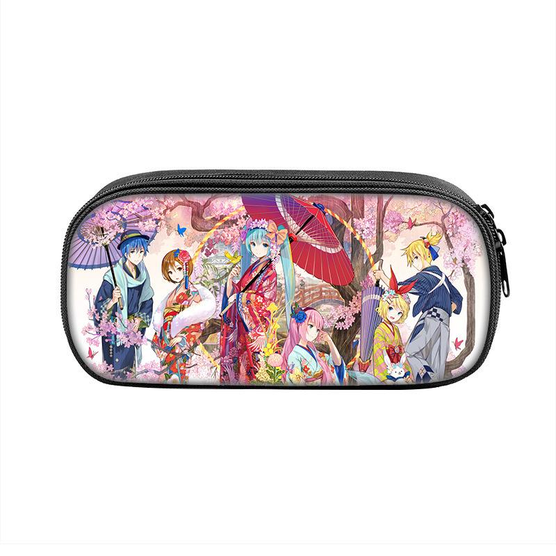 Hatsune Miku Pencil Case Miku Anime Surrounding Male And Female Students Large Capacity Stationery Case Pencil Case Bag