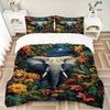 3-teiliges Dschungel-Safari-Print-Bettwäscheset, 1 Bettbezug + 2 Kissenbezüge (Kein Einsatz), Hochauflösender Druck, Zuhause & Wohnheim yy251123032