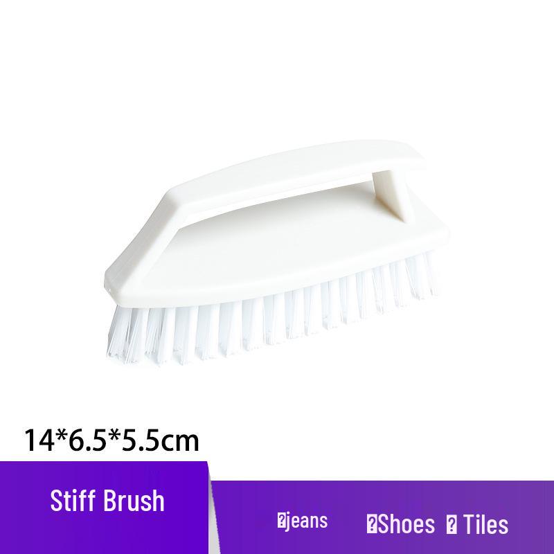 Multi-functional Stiff Bristle Brush for Laundry, Floor, and Shoe Cleaning белый