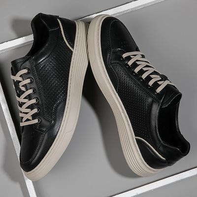 Fashion Genuine Leather Casual Shoes For Men High Quality Comfy Sneakers Fashion Luxury Brand Lace-up Outdoor Breathable Walking Shoes