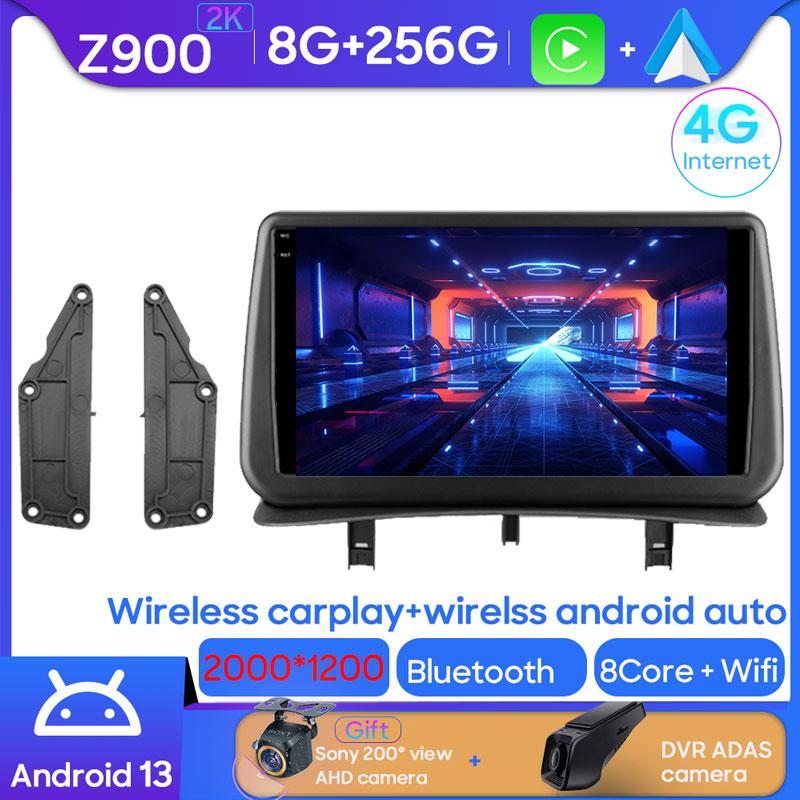 Android Multimedia For Renault Clio 3 2005 - 2014 Car Stereo CPU Radio QLED Player Navigation Carplay Auto HDR 5G Cam Dash WIFI
