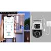 8MP Wifi-kamera PTZ utendørs nattsyn Dual Screen Human Detection 4MP sikkerhetsbeskyttelse CCTV-overvåking IP-kamera