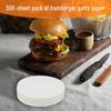 500 Pcs Hamburger Patty Paper, White Round Burger Patty Paper Sheets 5 Inch Non Stick Circle Smash Burger Separator Papers Pre-Cut Hamburger Baking